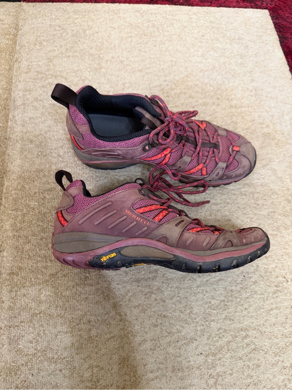 Merrell Huckleberry Women’s Size 7 Purple Vibram Hiking Trail Shoes